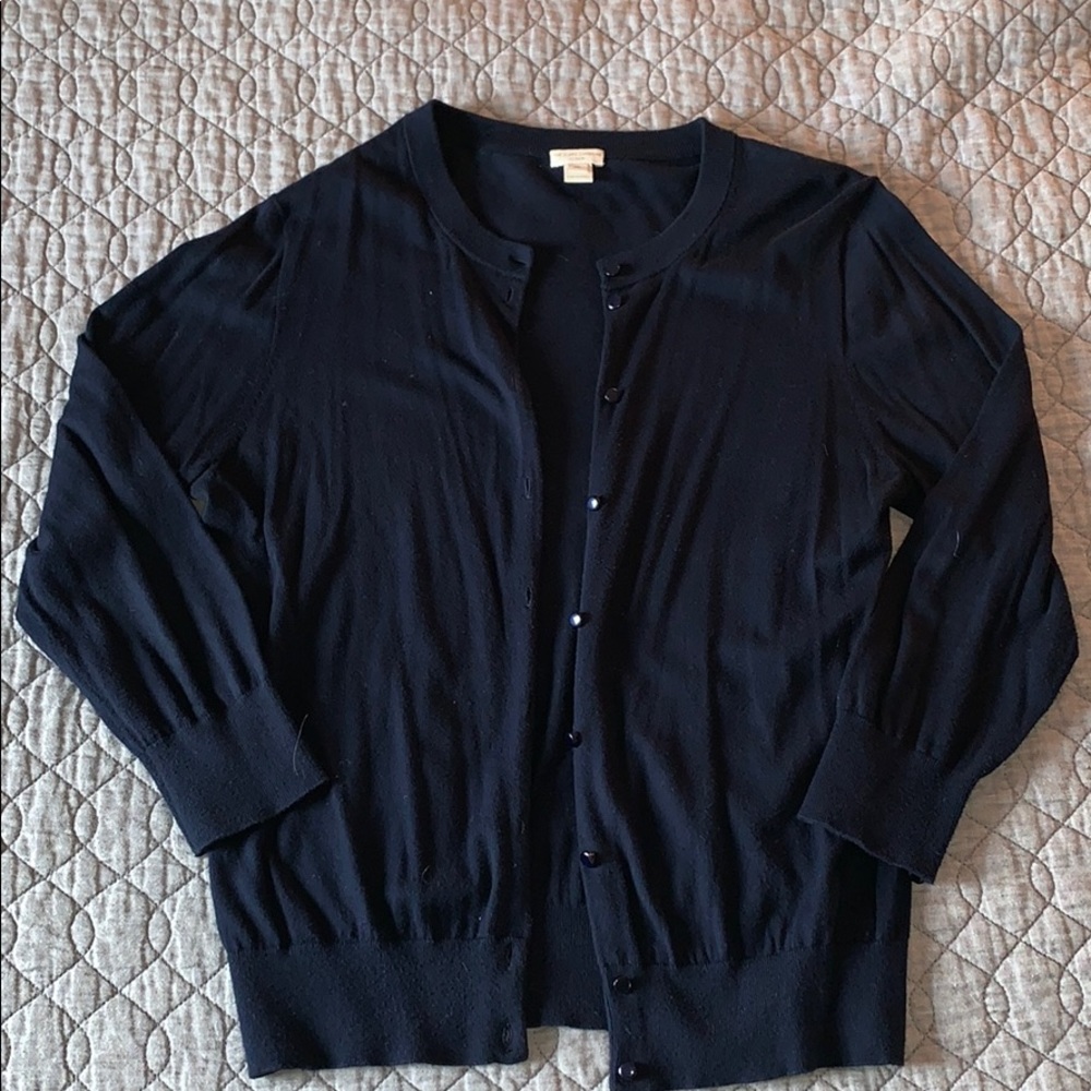 JCrew navy cardigan